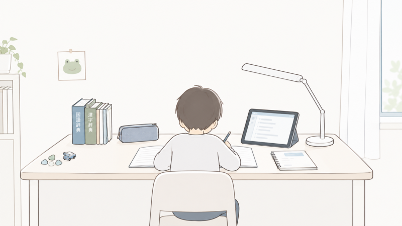 勉強机から小物を片付けてみた